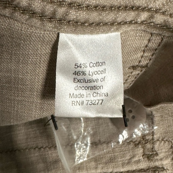 Women's Sonoma 8 Medium Capri Pants Cargo Twill Fossil Tan Straight Mid Rise NWT - Picture 11 of 11